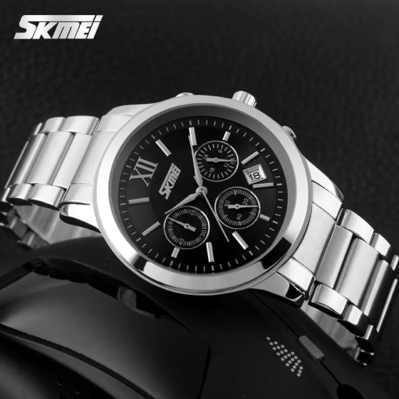 Мужские наручные часы Skmei Tandem 9097 Черный Винница