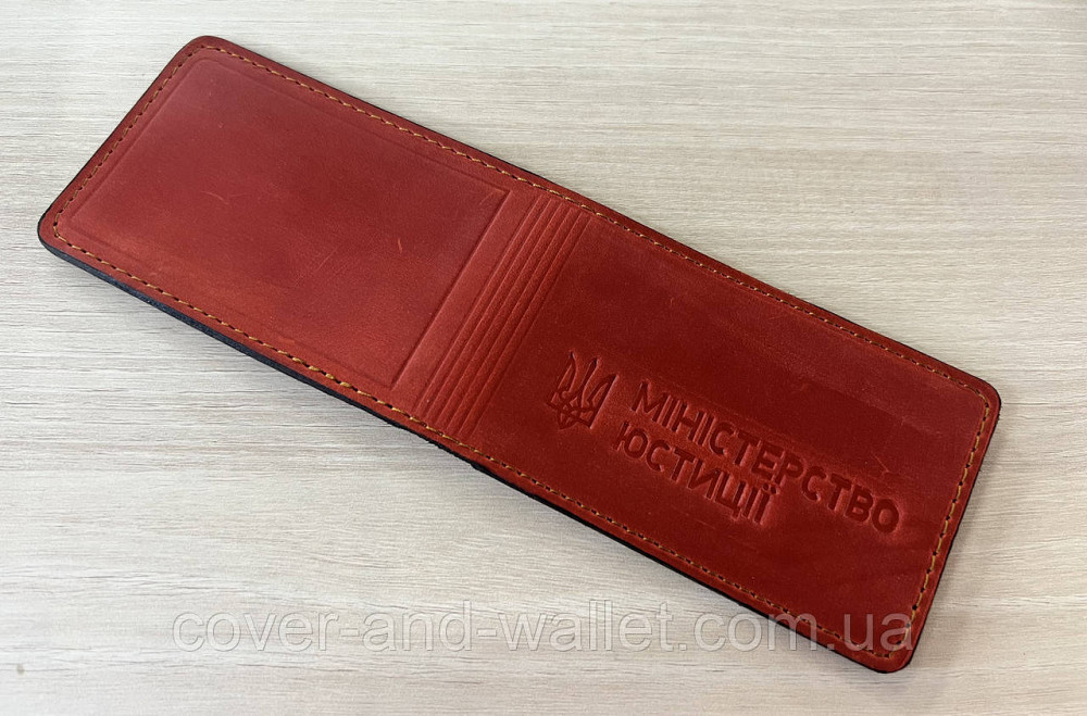 Обкладинка на посвідчення Міністерство Юстиції червоного кольору Київ - фото 3