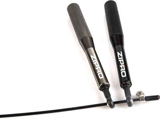 Скакалка с подшипниками Zipro 300 см, черная Киев