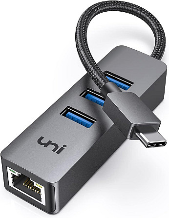 Концентратор UNI Type C - Ethernet/3W*USB 3.0 Луцк - изображение 1