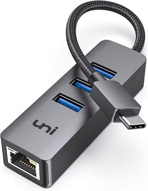 Концентратор UNI Type C - Ethernet/3W*USB 3.0 Луцьк - фото 1