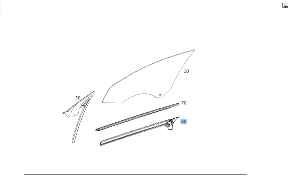 Mercedes-Benz  A1177250165 Ущільнювальна гумка під скло внутрішні передні ліві двері CLA Shooting Brake X117 CLA C117 Одеса - фото 2