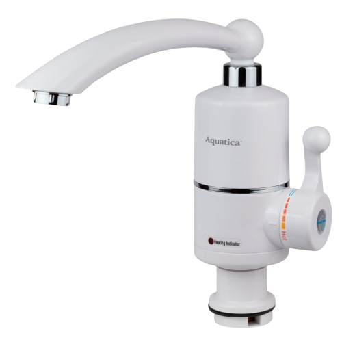 Кран-водонагрівач проточний NZ 0,4-5бар 3,0кВт для кухні гусак прямий на гайці Aquatica Житомир - изображение 2