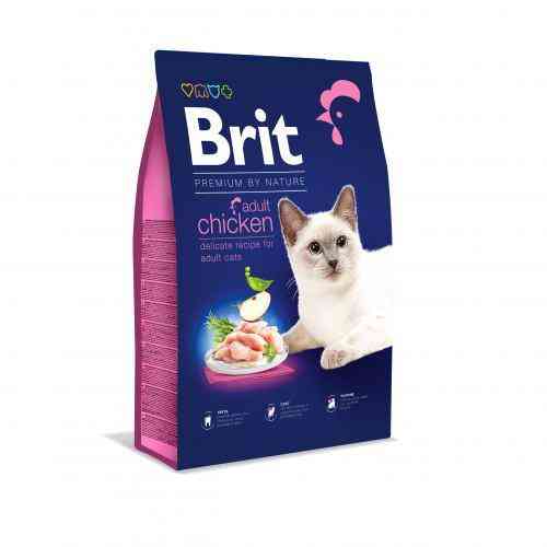 Сухий корм Brit Premium Cat by Nature Adult Chicken для котів, з куркою, 8 кг Київ