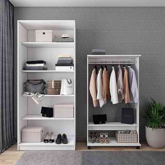 Шкаф распашной с полками Doros Промо 90х48х204 см Белый (DRS-011201) Днепр