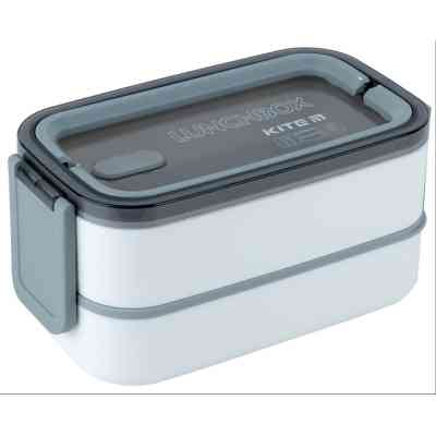 Ланч-бокс детский Kite двойной с наполнением 1400 мл, белый (K23-183-1) Винница