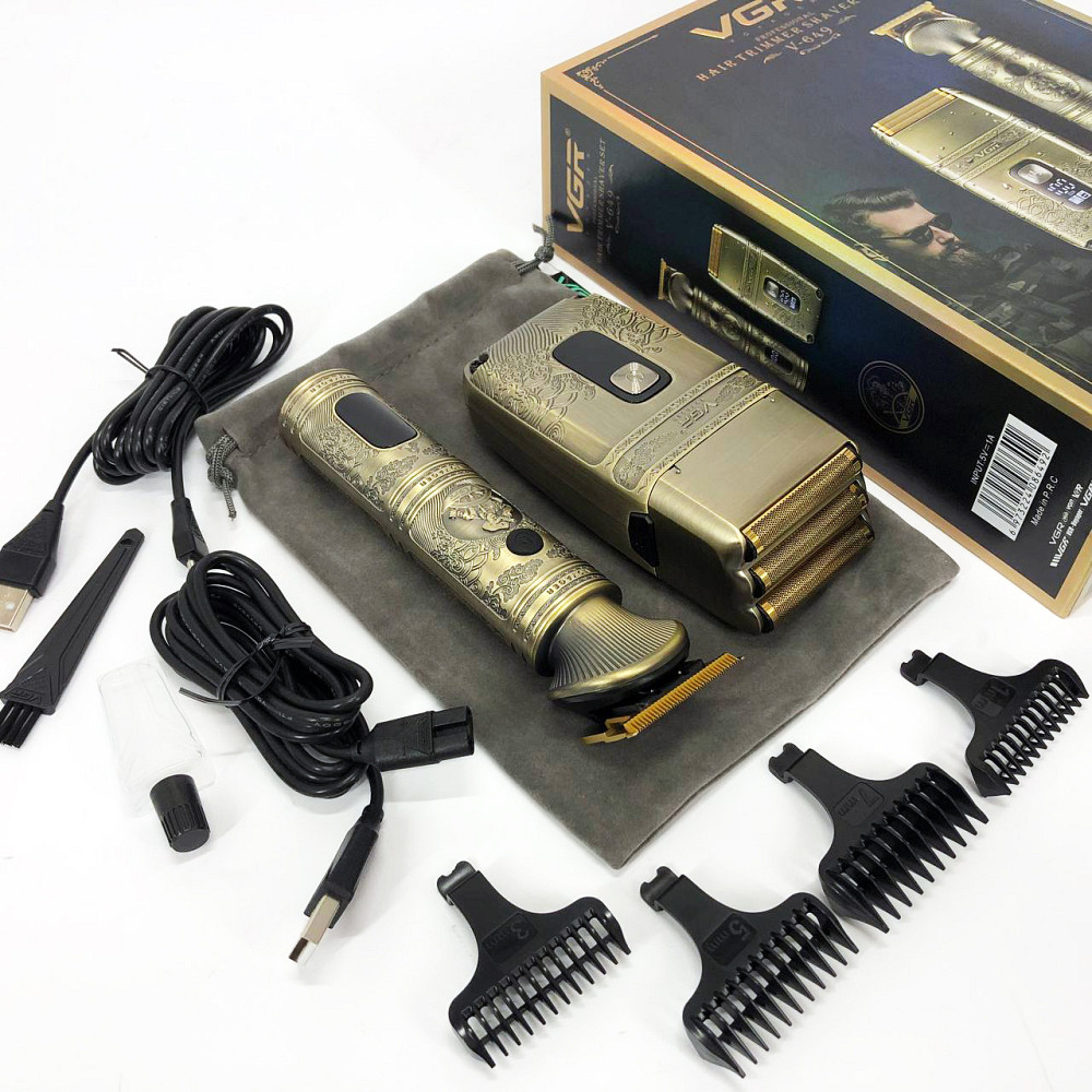 Універсальний тример для чоловіків VGR, Багатофункціональна акумуляторна машинка для стрижки CM-71 Львів - фото 17
