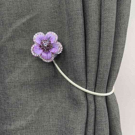 Магніти для штор та гардин "Flowers" набір 2 шт Бузковий (81-203) Київ