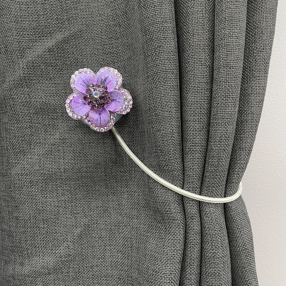 Магніти для штор та гардин "Flowers" набір 2 шт Бузковий (81-203) Київ - фото 4