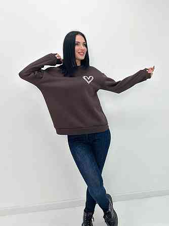 Жіночий світшот вільного крою "Self" Турція оптом | Батал Київ