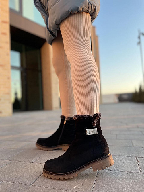 Черевики жіночі D and V чорні замшеві зимові 39р. (2189) Коломия - фото 6
