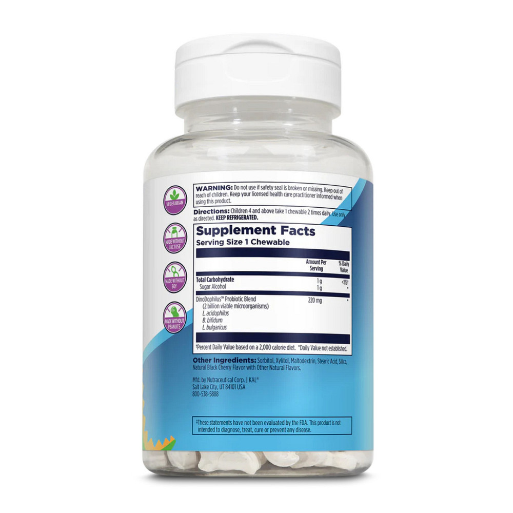 Пробіотик для дітей KAL Dino-Dophilus Kids Probiotic 60 жув таб Вишня Київ - фото 2
