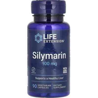 Вітамінно-мінеральний комплекс Life Extension Розторопша (Сілімарін), 100 мг, Silymarin, 90 вегетаріанських до (LEX-18849) Вінниця