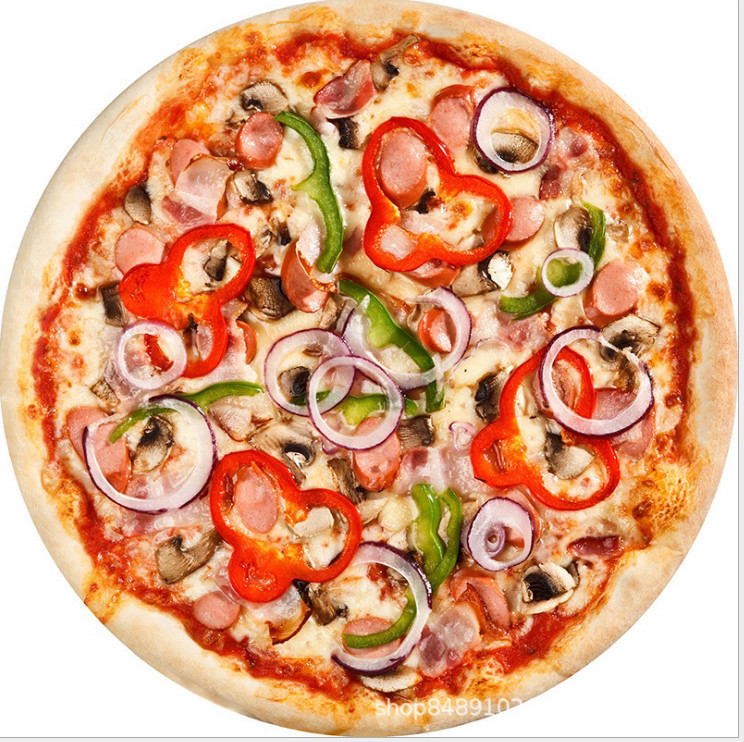 Плюшевый Плед Пицца 200 см, ОРИГИНАЛЬНОЕ ФОТО ПЛЕДА,  3D Плед Пицца, покрывало в виде пиццы Кременчуг - изображение 1