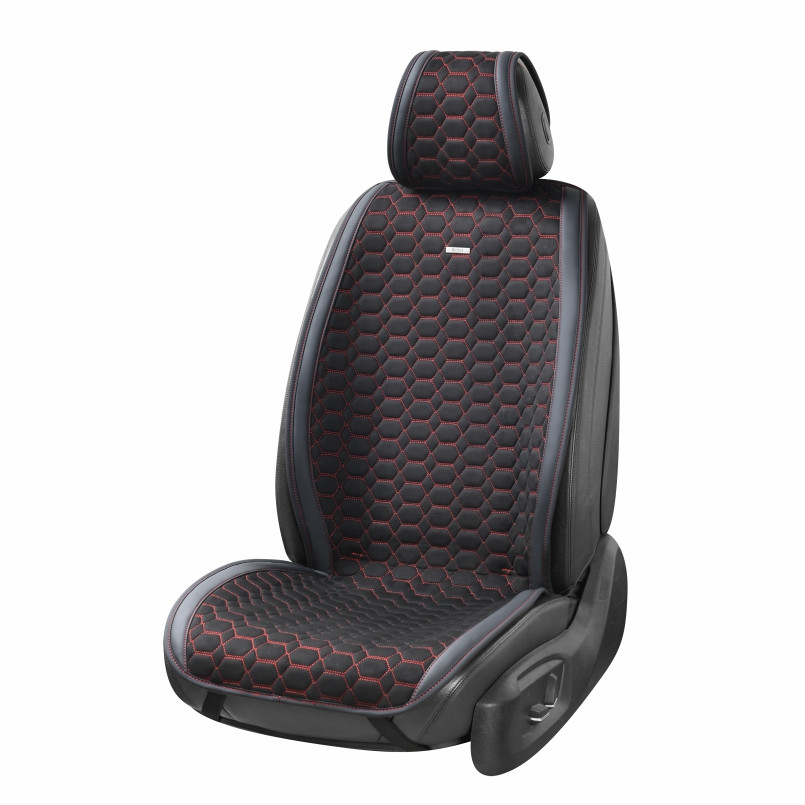 Комплект преміум накидок для сидінь Beltex Monte Carlo, black-red Львів - фото 1