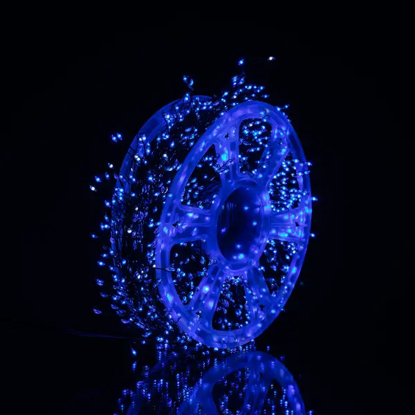 Гірлянда новорічна 50 м, 1500 LED, зелений провід Київ - фото 4