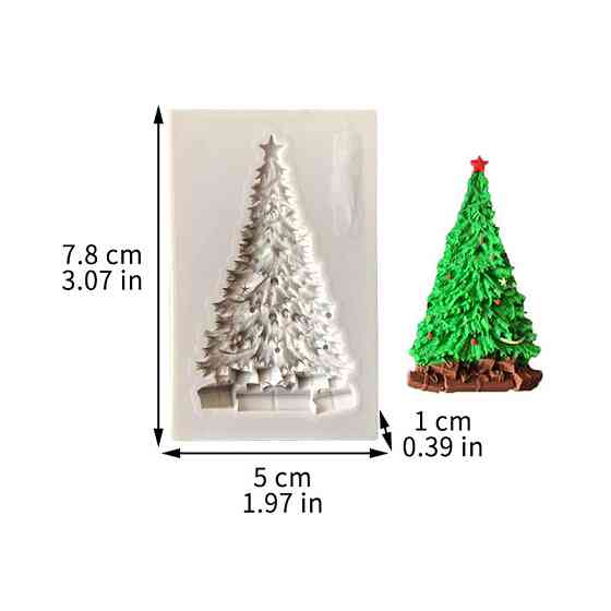 Силиконовый молд Елка 78 на 50 см серый Киев