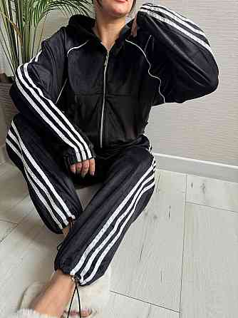 Женский стильный велюровый-плюшевый костюм двойка Одесса