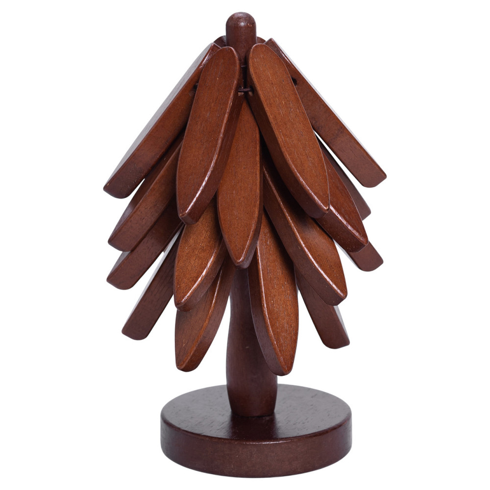 Yiwu Набір підставок під гаряче з дерева 3 шт Ø19 (см) + тримач підставки на стіл під гаряче HB Коломыя - изображение 4