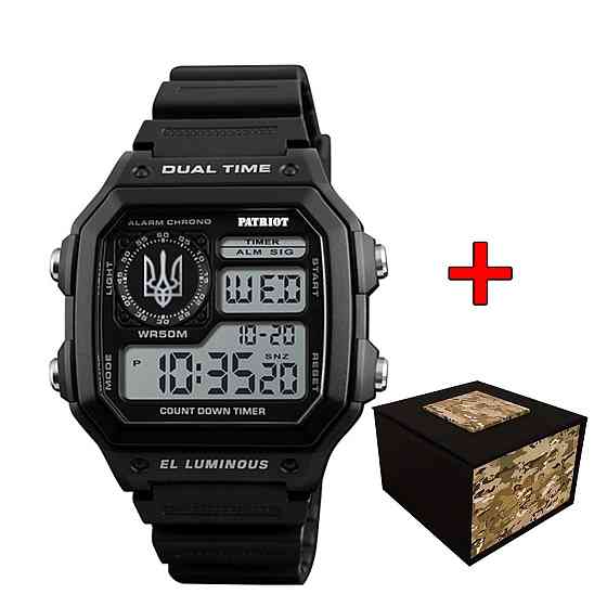 Patriot 010BKUASI Тризуб срібло Чорні + Коробка. SBR Київ