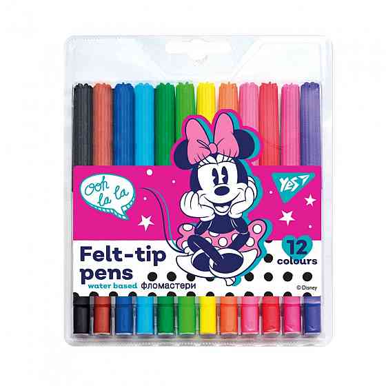 Фломастери " YES " 12 кольорів 650475 Minnie Mouse, шт Київ