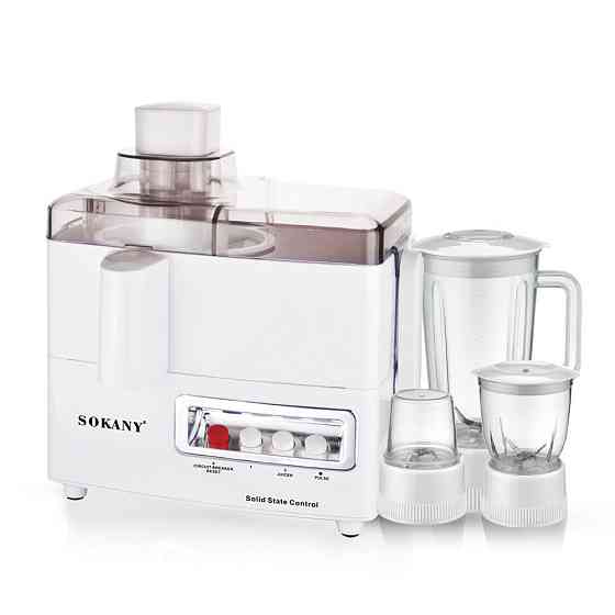 Кухонний комбайн із соковижималкою та кавомолкою 4 в 1 блендер 800 Вт Sokany SK-03029 Коломыя