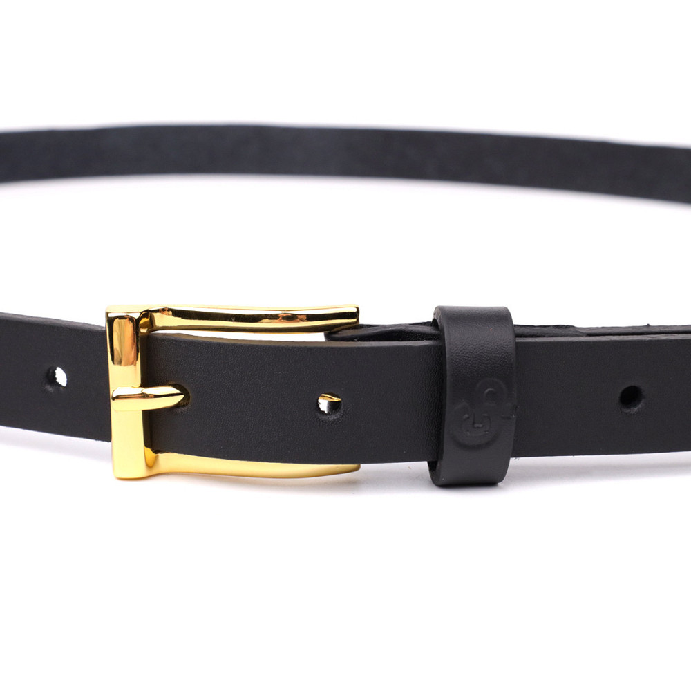 Тонкий кожаный ремень для женщин GRANDE PELLE 22947 Черный Киев - изображение 2