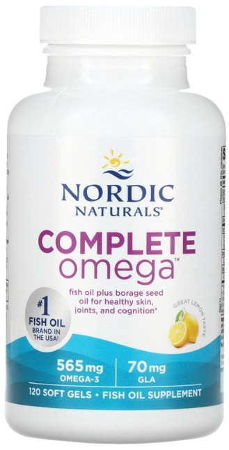 Омега 3 6 9 Nordic Naturals Complete Omega 1000 мг 120 капсул Лимон Київ - фото 1
