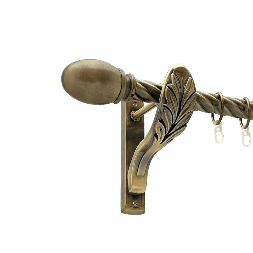 Карниз Orvit Белуно металевий однорядний ретро скручена труба кільце металеве Антик 25 мм 240 см (00-00016739) Львов - изображение 1