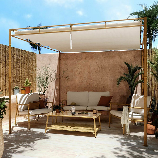 Павільйон із зсувним дахом 2,9*2,9 метри Naterial Bamboo Київ - фото 5
