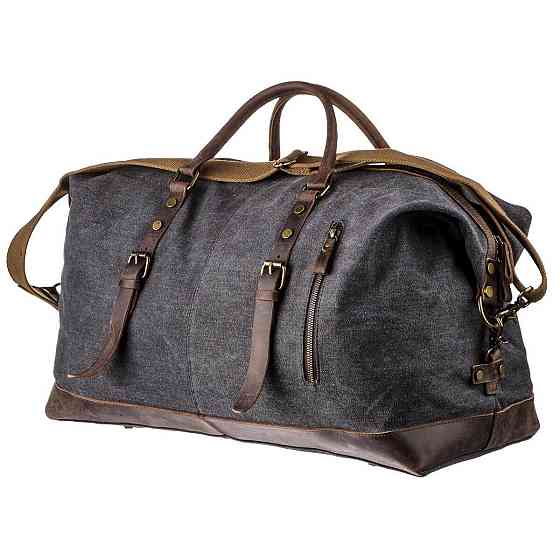 Дорожня сумка canvas Vintage 20130 Чорна Київ