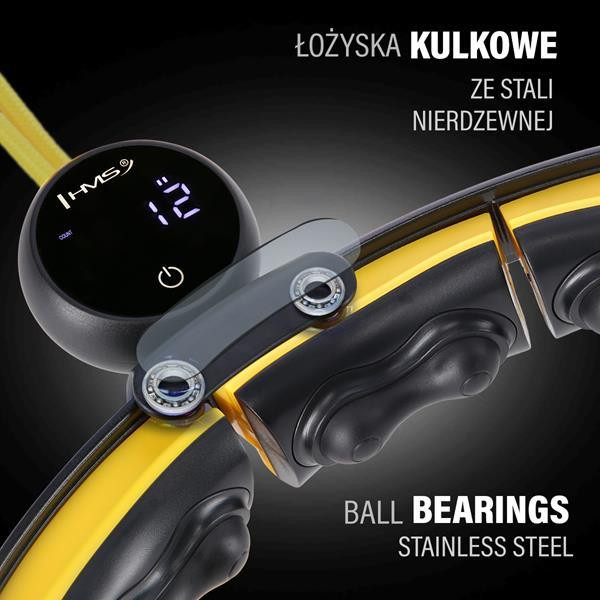 Хула-хуп магнітний з обважнювачем та лічильником HMS HHM21, чорно-жовтий Київ - фото 10