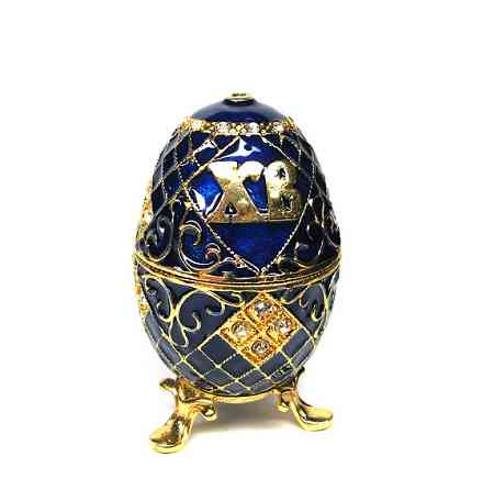 Скринька яйце зі стразами синя Київ