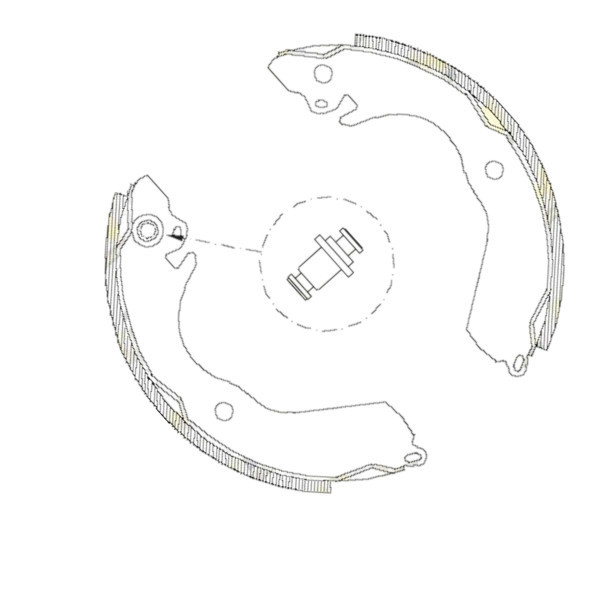 Колодки Mitsubishi Colt, Lancer 95- (d180x37mm) () барабанные Мукачево - изображение 1