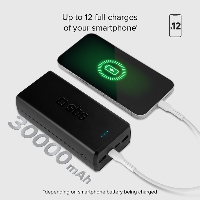 Універсальна мобільна батарея SBS 30000 mAh 20 W Black (TTBB30000PD20K) ( 26023 ) Харків - фото 7