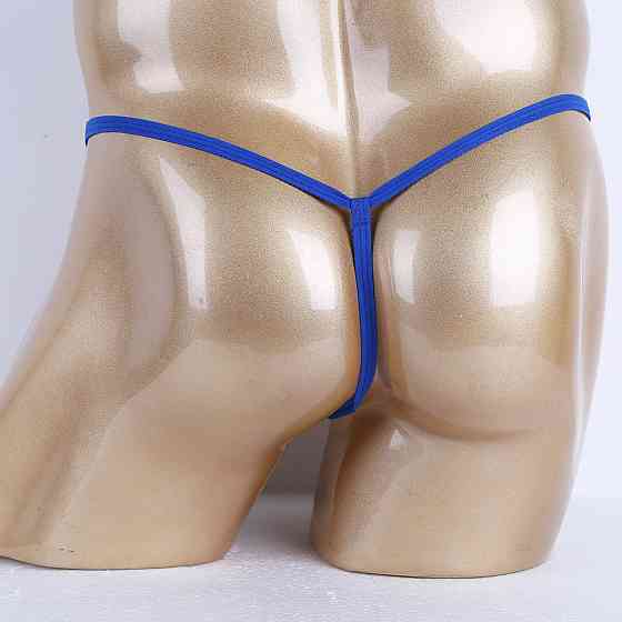 Стринги мужские с кольцом универсальный синий Киев