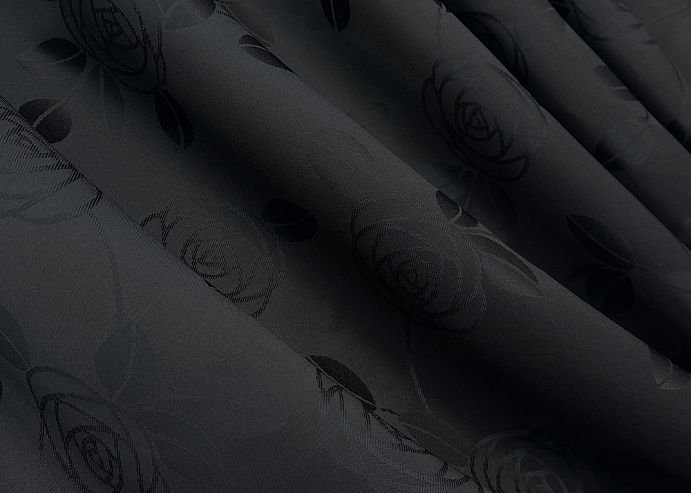 Комплект готових штор VR-Textil Жакард № 980ш Чорний 150х290 см 2 шт (30-780) Київ - фото 6