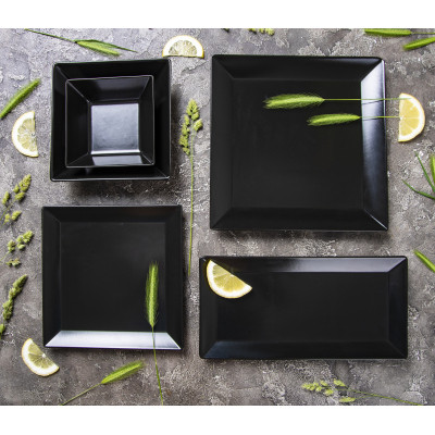 Тарелка Ipec Tokyo 21х21 см Десертна Чорнна (30901044) Винница - изображение 2