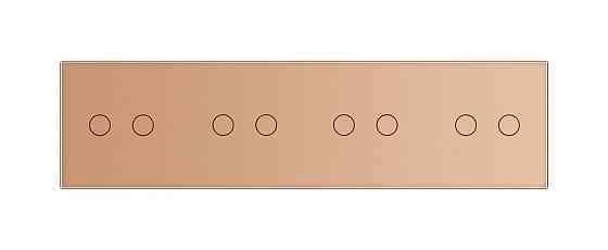 Розумний сенсорний ZigBee вимикач 8 сенсорів (2-2-2-2) Livolo золото (VL-C708Z-13) Коломыя