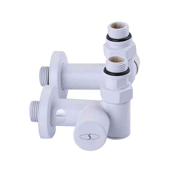 Кран кутовий під ТЕН Solomon 1/2"х1/2", білий, 2шт. Київ