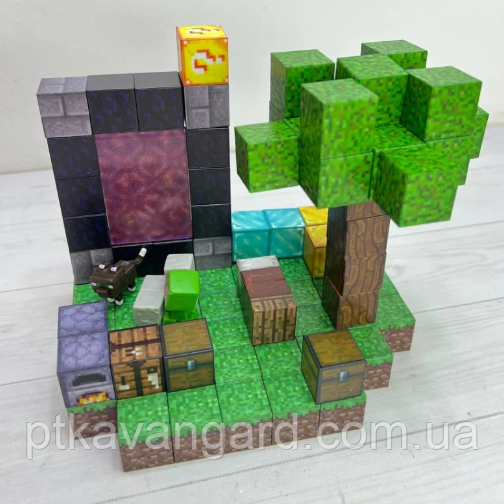 Конструктор магнітний майнкрафт 90 магнітних блоків портал нижнього світу Dream World LZCK 044 Хмельницький