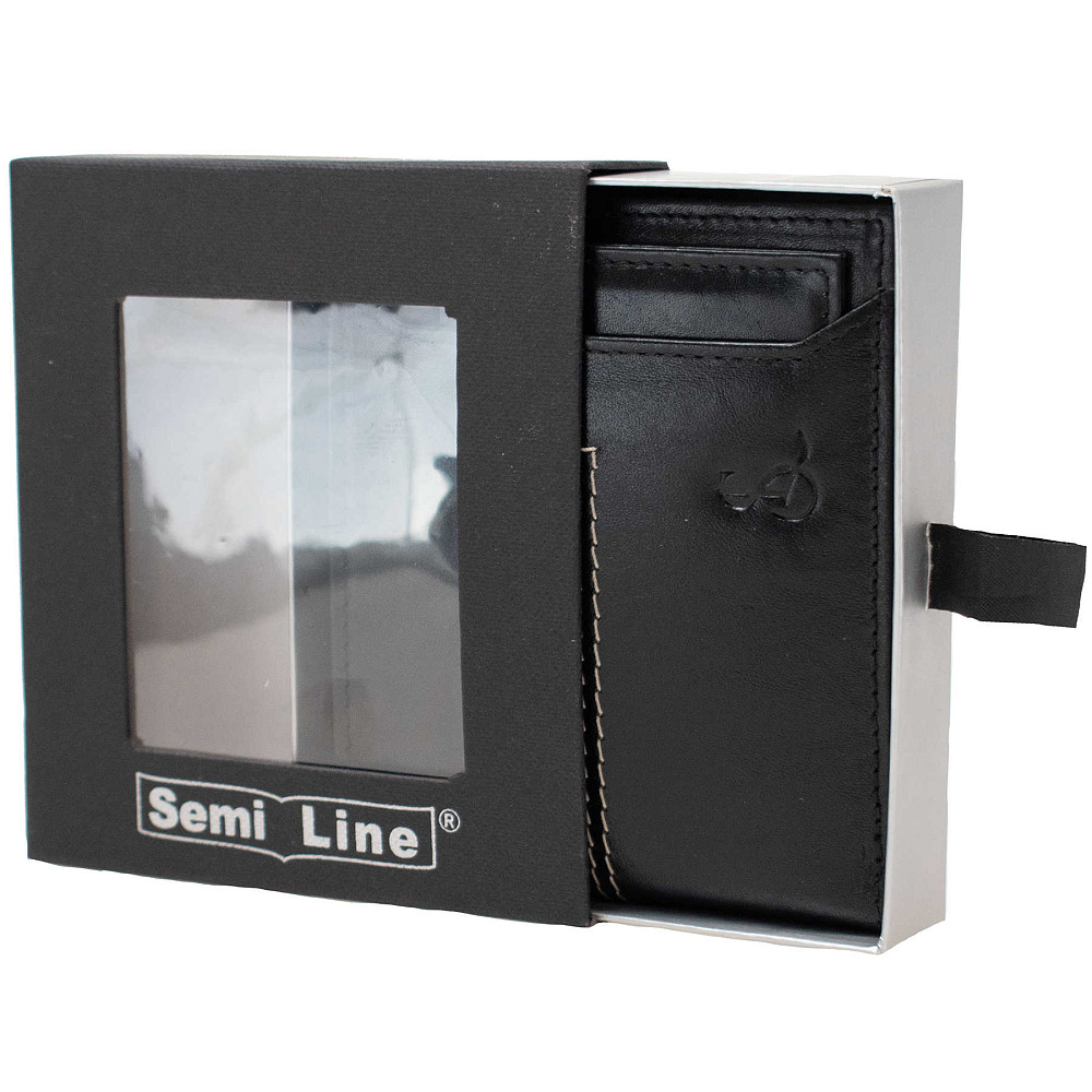 Портмоне мужское кожаное Semi Line RFID Black (P8267-0) Вінниця - фото 4