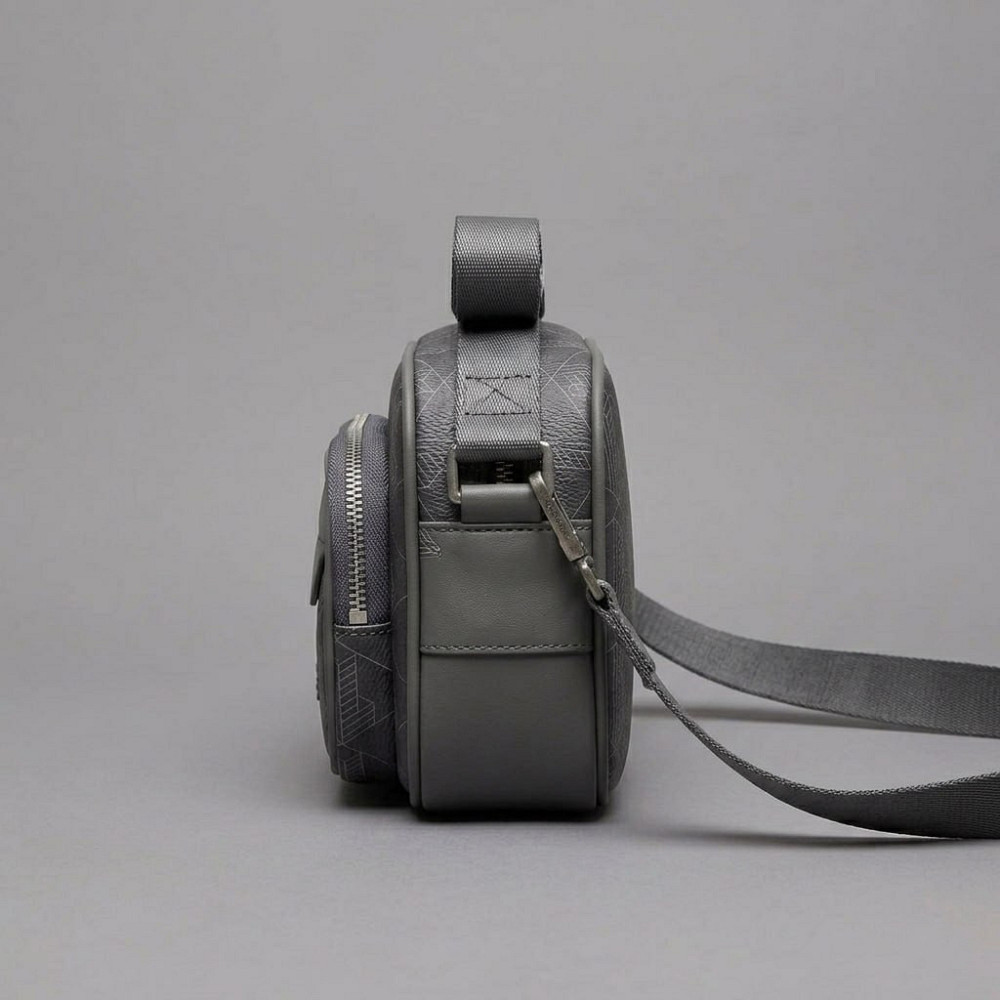 Чоловіча брендова сумка, борсетка на плече Лакоста, Lacoste (3651) grey Київ - фото 2