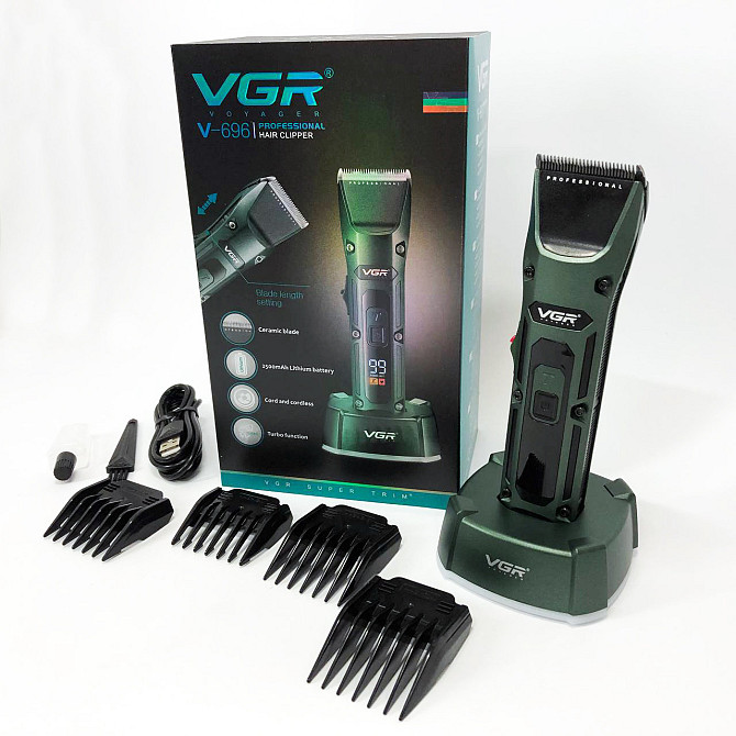 Машинка для стрижки посіченого волосся VGR V-696, професійна, Машинка для стрижки KG-344 для дому Київ - фото 1