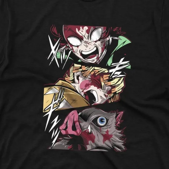 Футболка для підлітка хлопчика з принтом Клинок, рассекающий демонов Команда Розмір 160 Anime10368 Дніпро