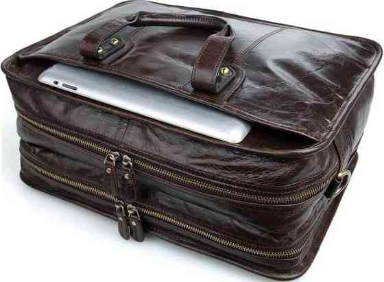 Сумка Vintage 14539 из натуральной кожи Коричневая Киев