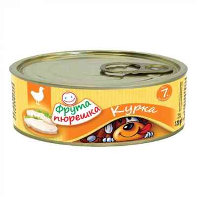 Дитяче пюре Фрута пюрешка Курка 120 г (8595139774004) Вінниця