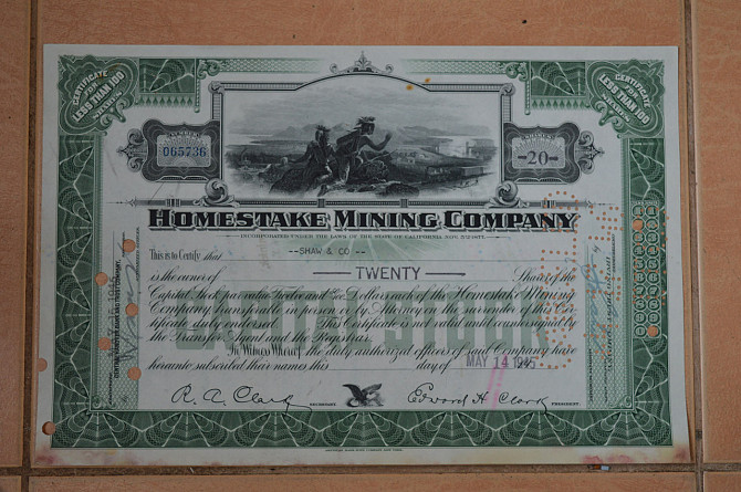 Акція. США. 1945 рік №065736 (Р-1.39) Полтава - фото 1