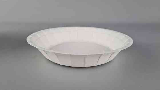 Тарілка з харчового картону 600 мл Біла D20 см h3.5 см (25 шт.) Харків