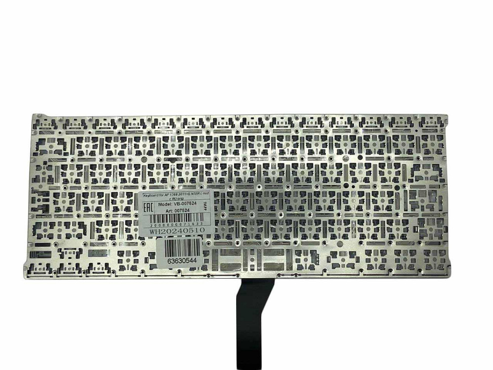 Клавиатура для ноутбука Apple MacBook Air 2011+ (A1369) с подсветкой (Light), Black, (No Frame), RU (вертикальный энтер) Винница - изображение 2